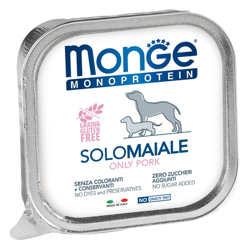 Monge Monoprotein Solo Свинина паштет конс для собак 1