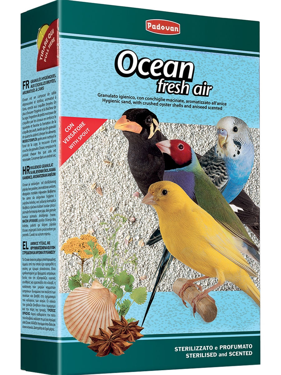 Наполнитель Ocean fresh air био-песок для птиц 1 кг