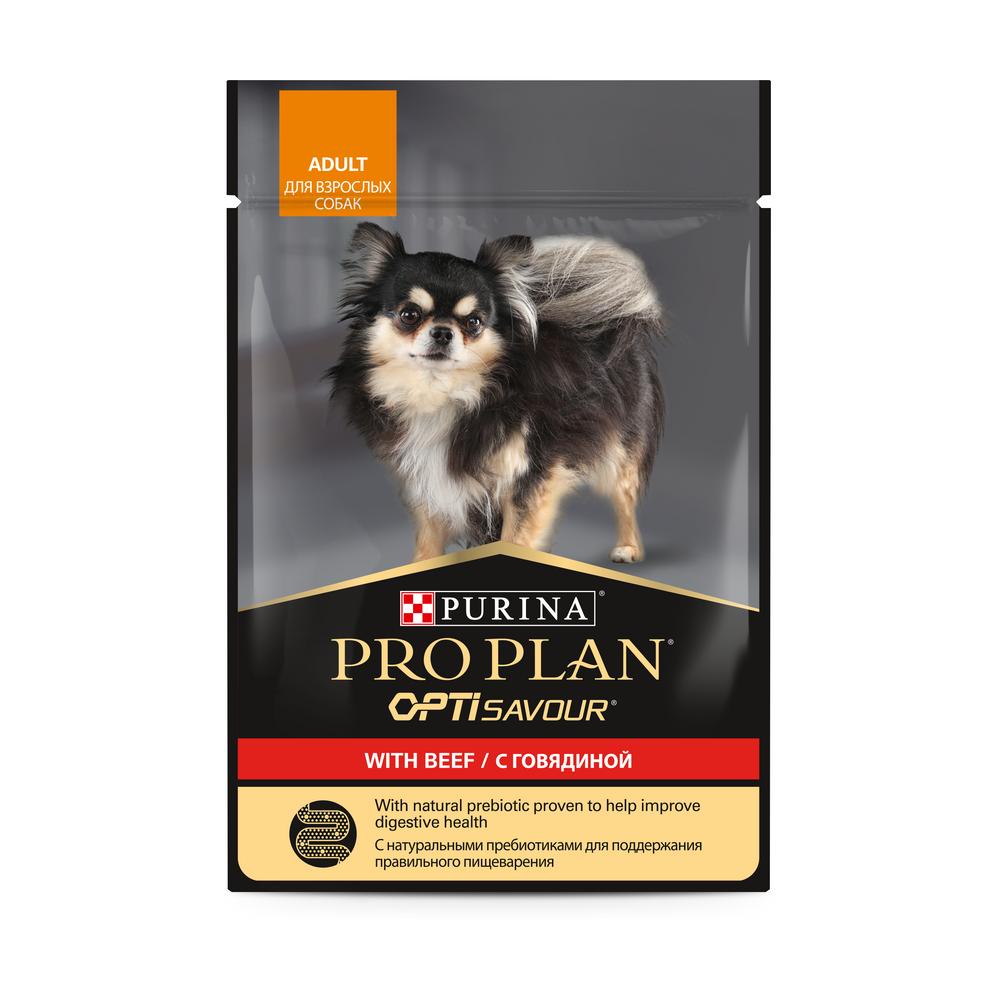 Pro Plan Dog Opti Savour Adult Говядина пауч для собак 85 г