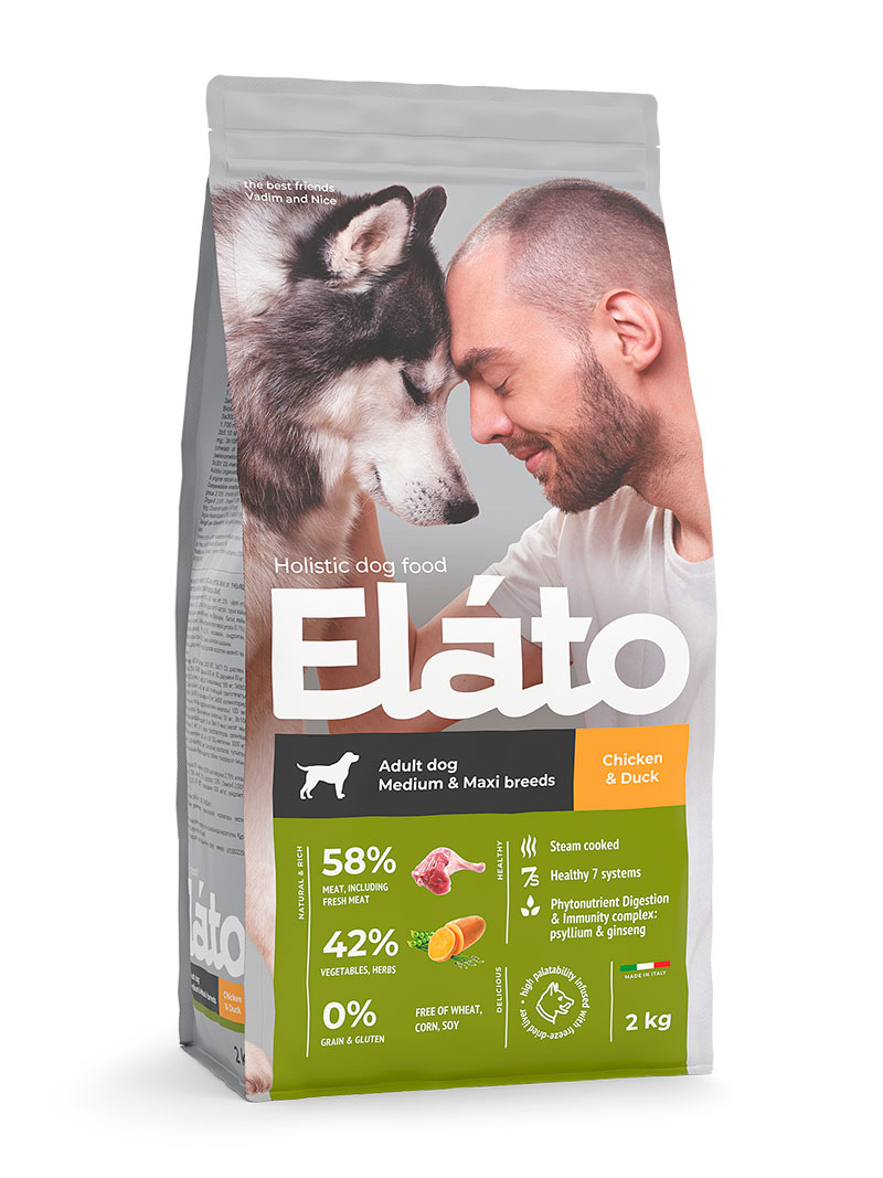 Elato Holistic Adult Dog Medium & Maxi Курица/Утка для собак