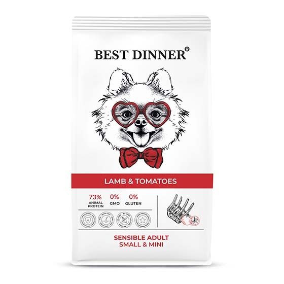 Best Dinner Adult Mini Ягненок с томатами для собак 1