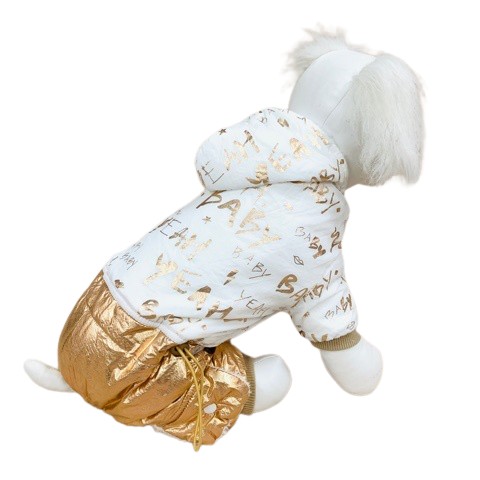 Комбинезон PetFashion Baby мех золото для собак 1