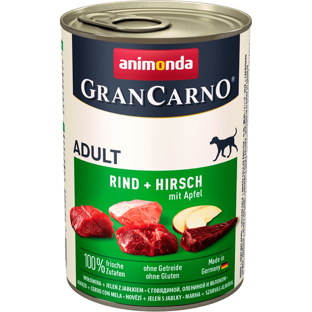 Animonda Gran Carno Original Говядина/Оленина/Яблоко консервы для собак 400 г 1