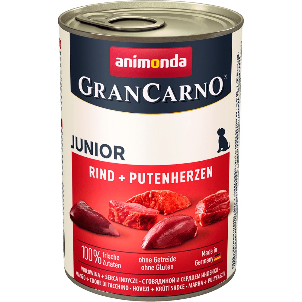 Animonda Gran Carno Original Говядина/Сердце индейки консервы для щенков 400 г 1