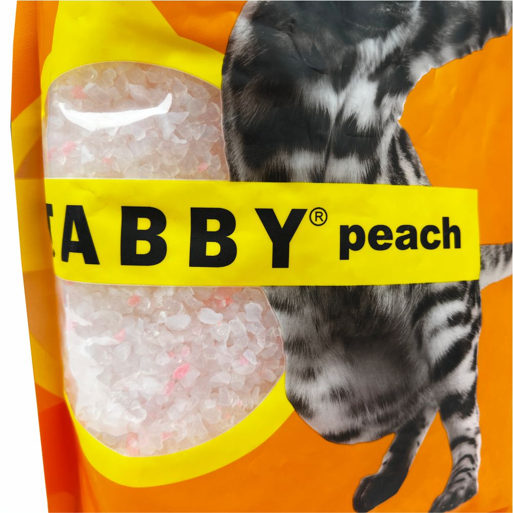 Наполнитель Tabby силикагель персик для кошек 3