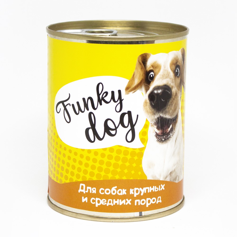 Funky Dog Мясное Ассорти консервы для собак 350 г 1