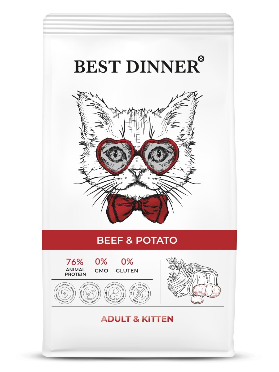 Best Dinner Kitten Говядина/картофель для котят 1