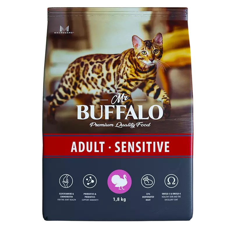Mr. Buffalo Adult Sensitive Индейка для кошек