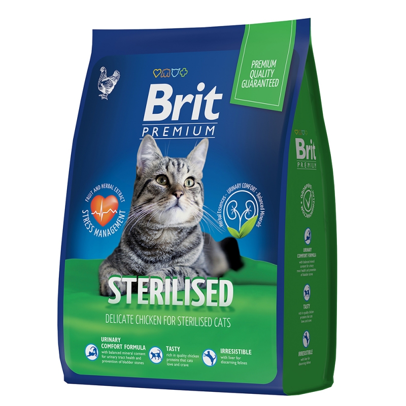 Brit Premium Cat Sterilised Курица для кошек