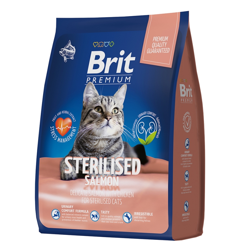 Brit Premium Cat Sterilised Лосось/Курица для кошек