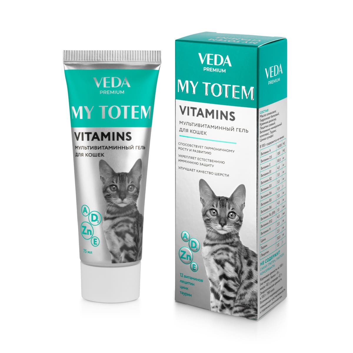 My Totem Vitamins мультивитаминный гель для кошек 75 мл