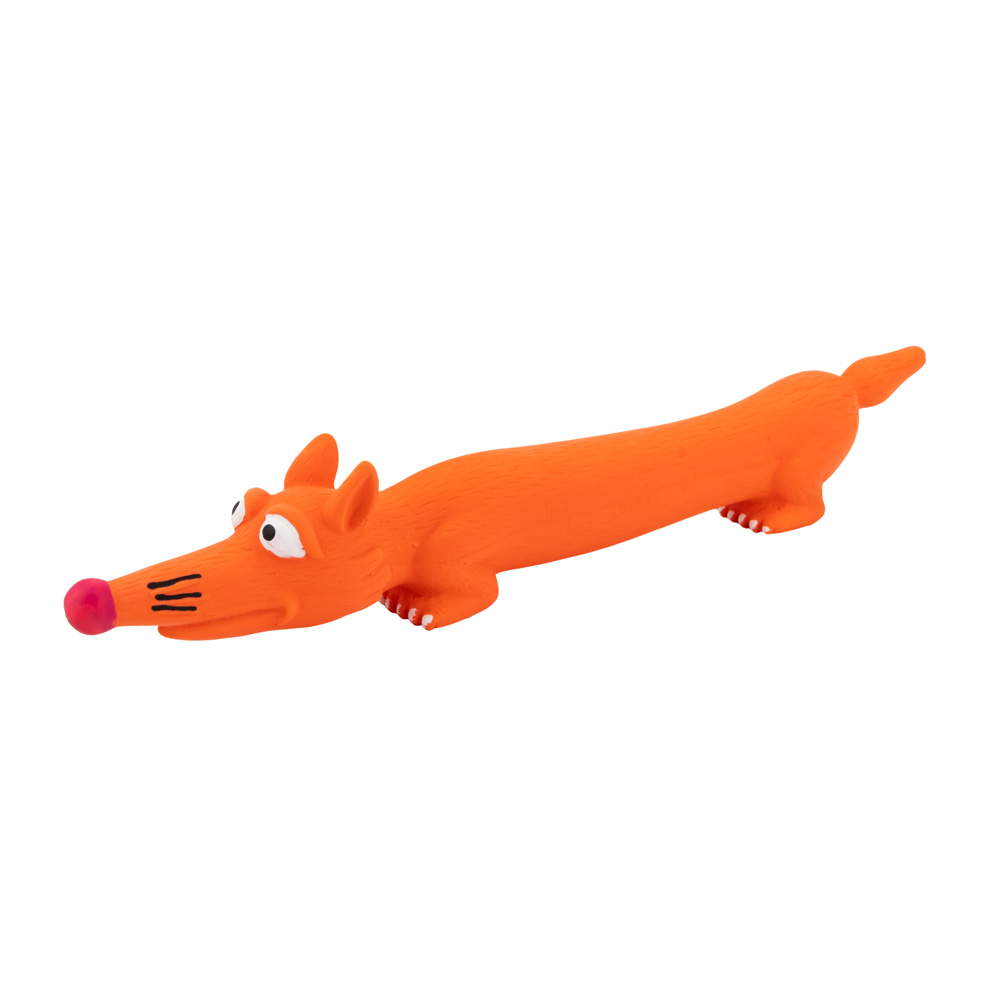 Игрушка N1 Лиса длинная оранжевая с пищалкой латекс для собак 25 см -  купить по цене от 428 рублей в Новосибирске | Мокрый Нос