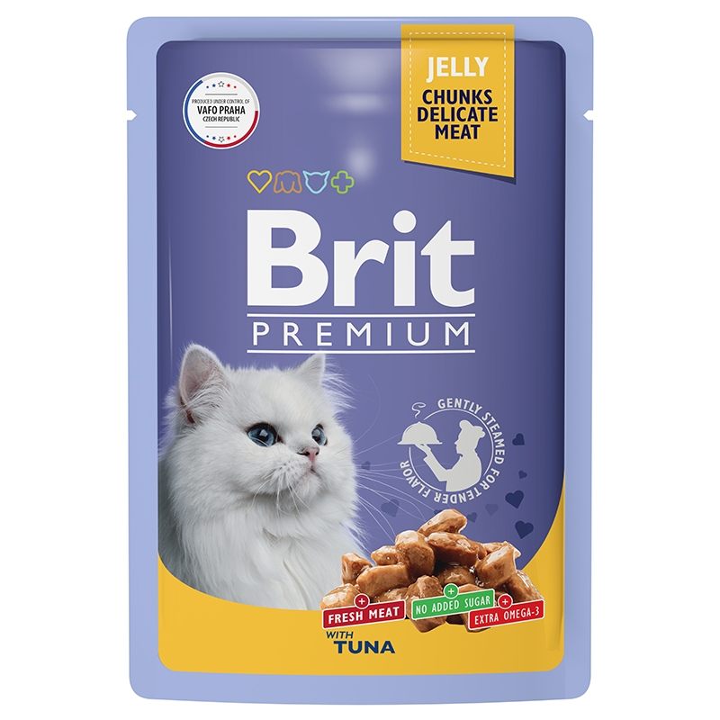 Brit Premium Тунец в желе пауч для кошек 85 г