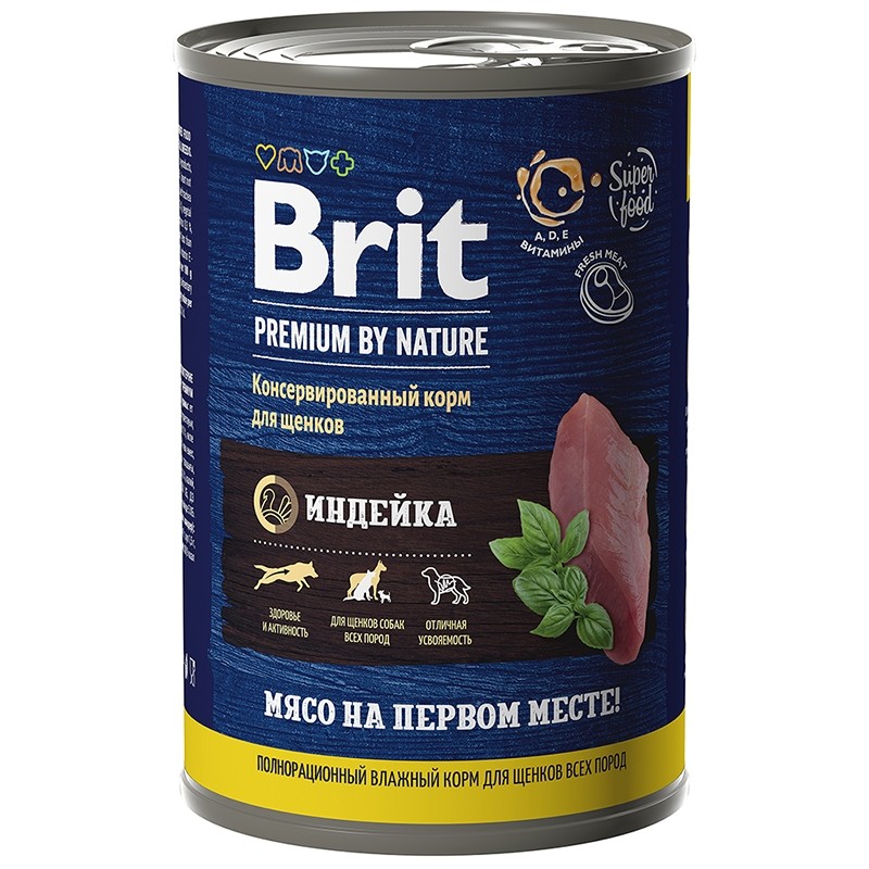 Brit Premium by Nature Puppy&Junior Индейка консервы для щенков 410 г