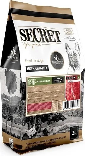 Secret Life Force Adult Утка для собак 2 кг