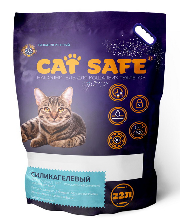 Наполнитель Cat safe силикагель для кошек 3