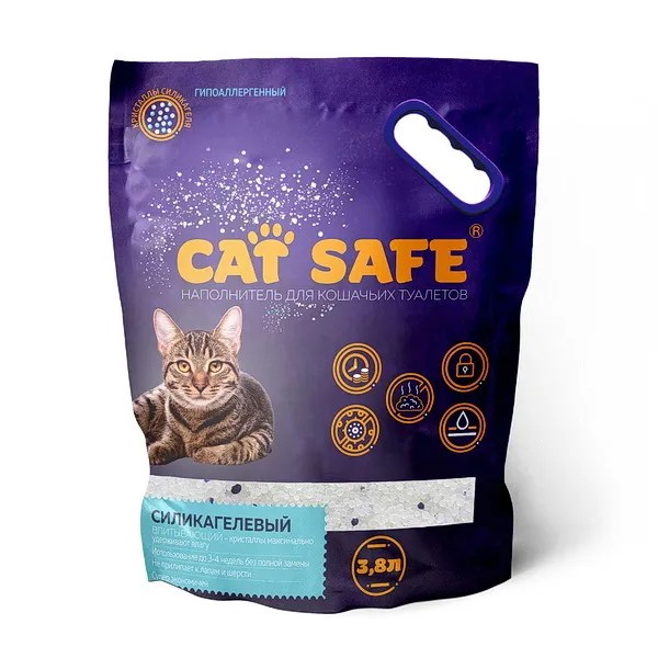 Наполнитель Cat safe силикагель для кошек