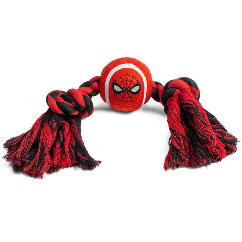 Игрушка Marvel Верёвка и мяч Человек Паук для собак 7*31 см