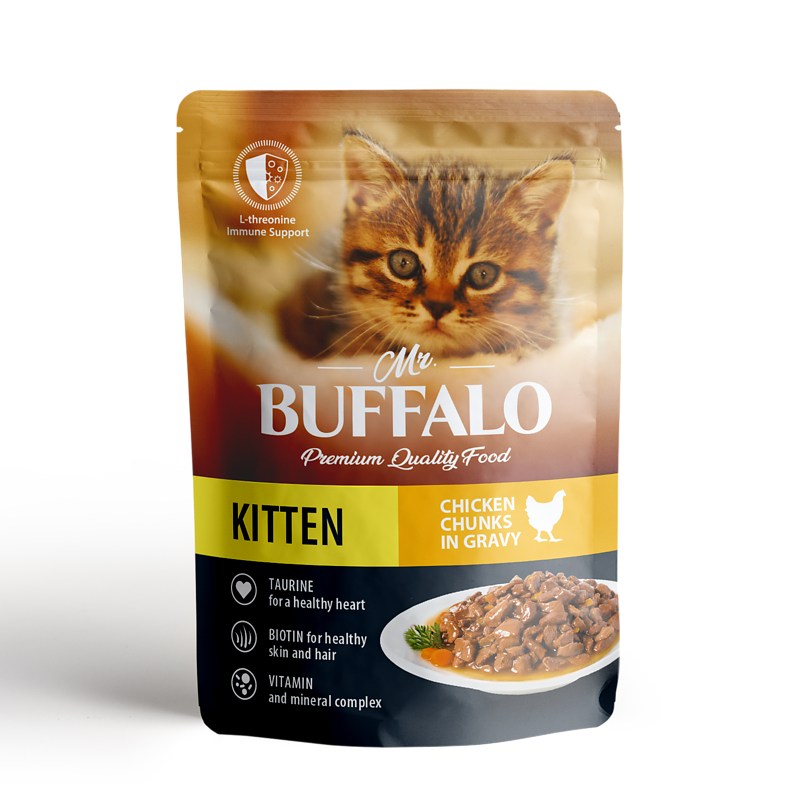 Mr.Buffalo Kitten Цыпленок соус пауч для котят 85 г