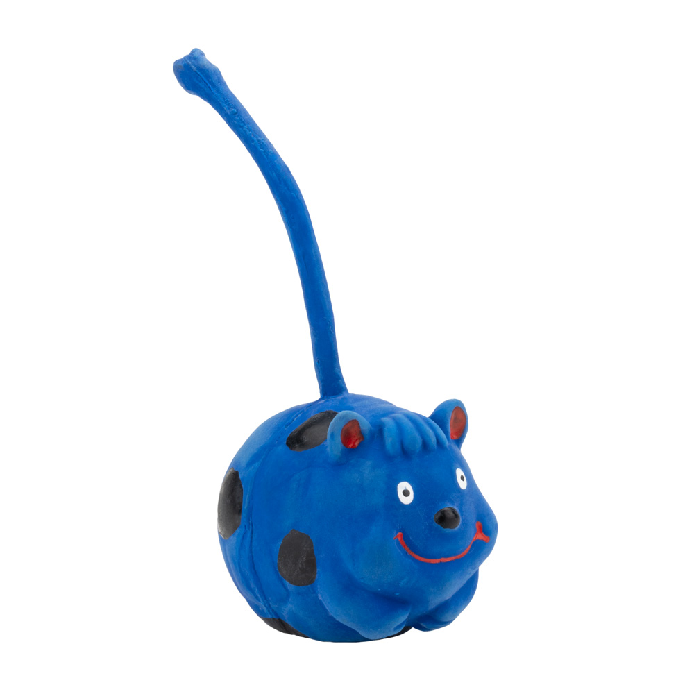 Игрушка Грызлик Ам Кот синий хвостатый латекс для собак 21 см 1