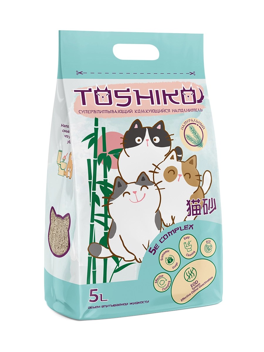 Наполнитель Toshiko комкующийся для кошек