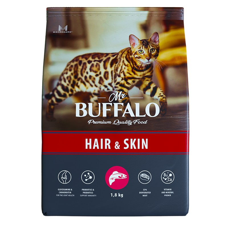 Mr. Buffalo Adult Hair & Skin Лосось для кошек
