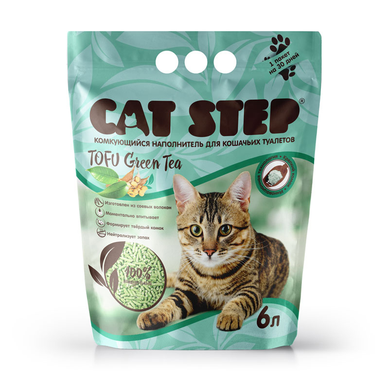 Наполнитель Cat Step Tofu Green Tea комкующийся для кошек