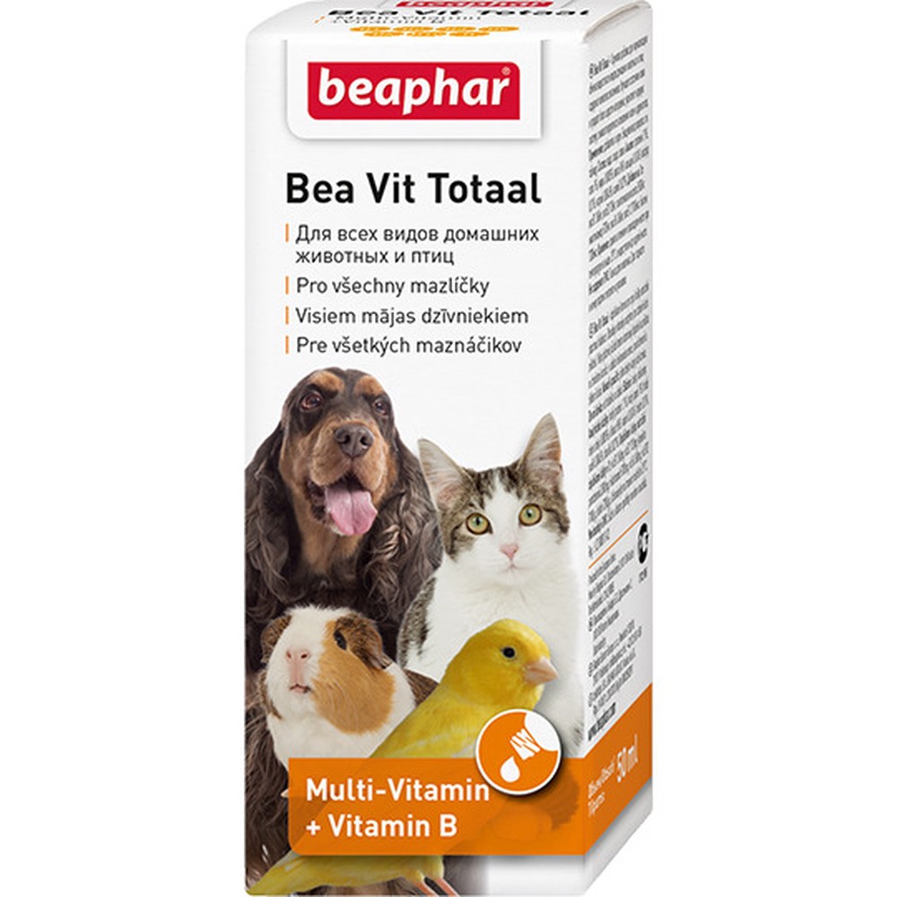 Beaphar Bea Vit Totaаl суспензия комплекс витамины для животных и птиц 50 мл 1