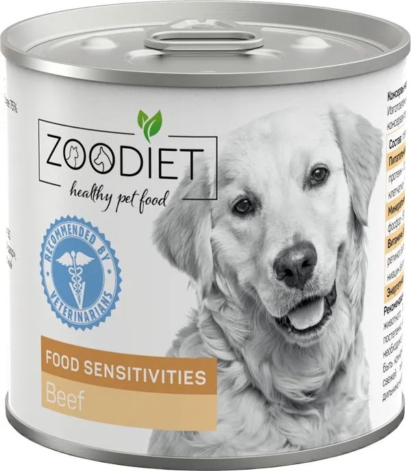 Zoodiet Sensitivities Говядина консервы для собак 240 гр