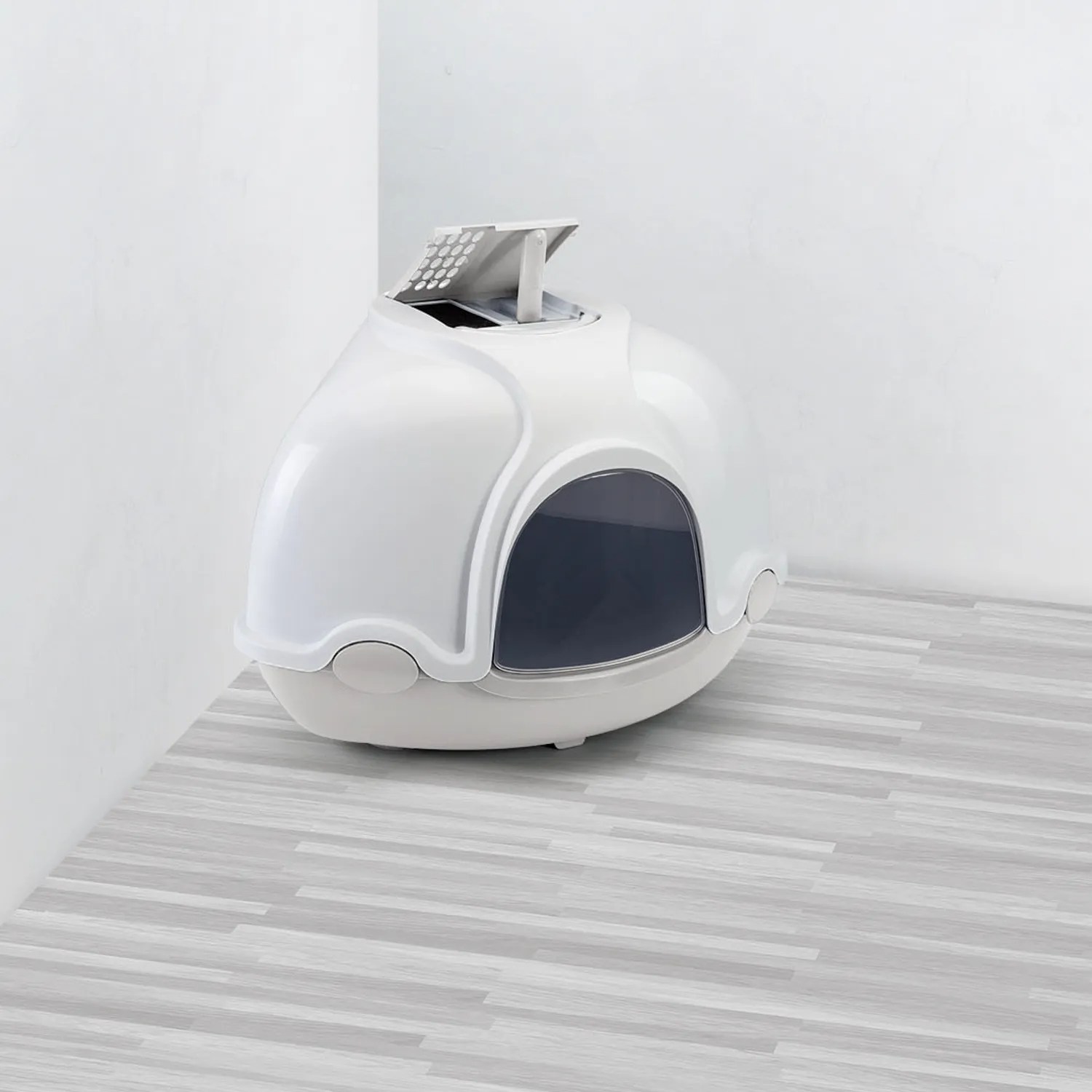 Био-туалет IMAC GINGER светло-серый для кошек 52х52х44,5h см 3