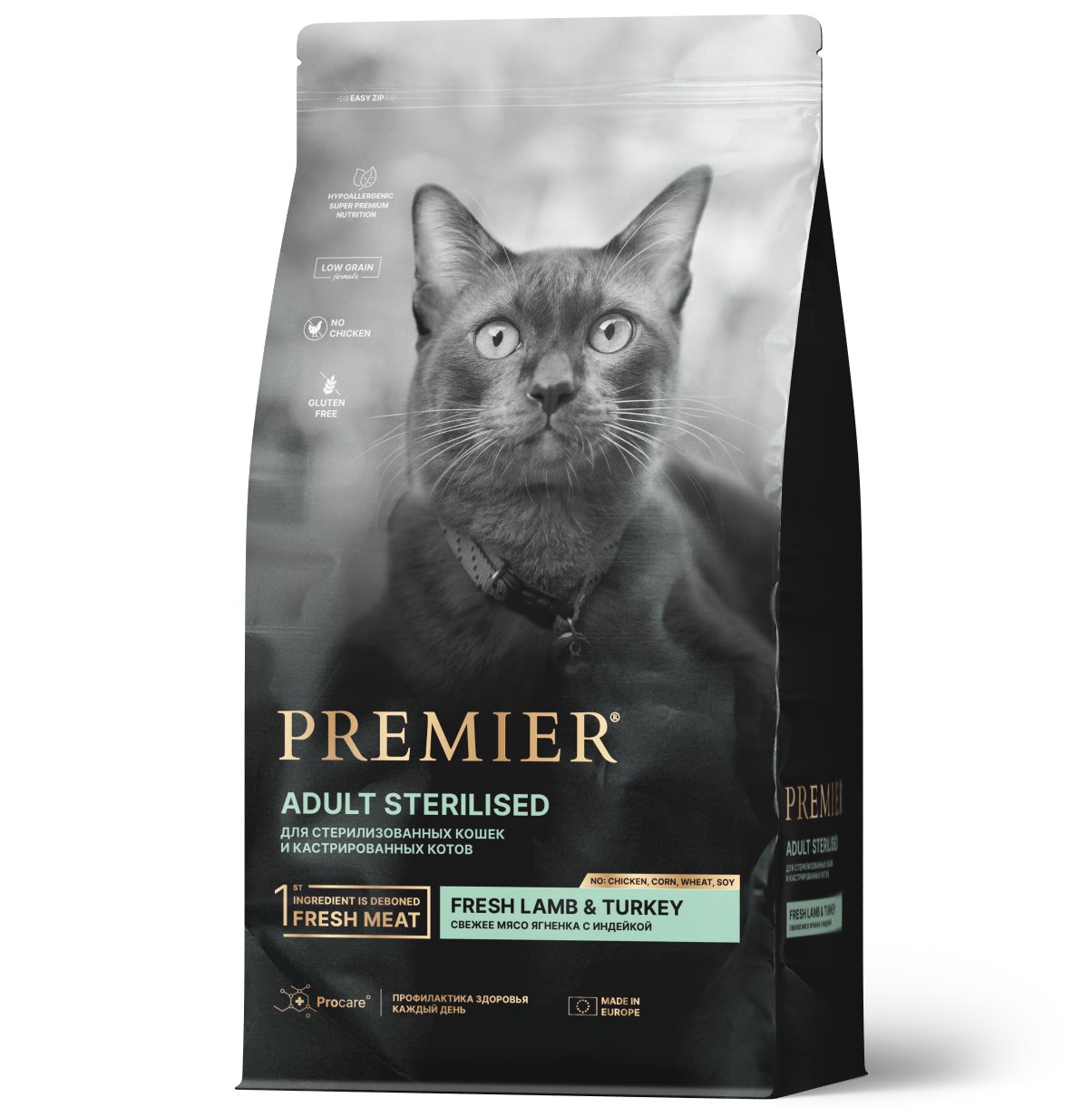 Premier Cat Sterilised Ягненок/Индейка для кошек