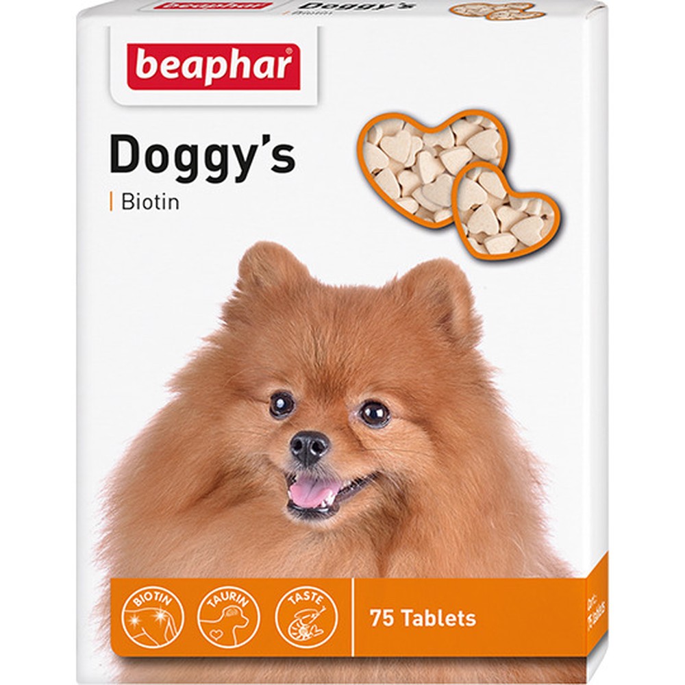 Beaphar Doggy's+Biotine витаминная добавка для собак 75 шт 1