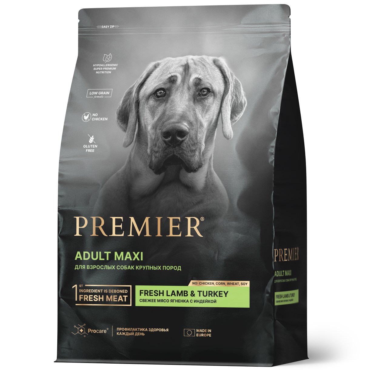 Premier Adult Maxi Ягненок/Индейка для собак 3 кг