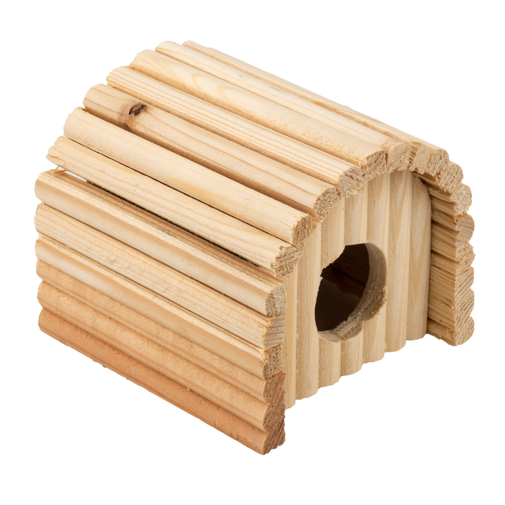 Домик Gamma полукруглый для мелких животных деревянный 125*130*105 мм	