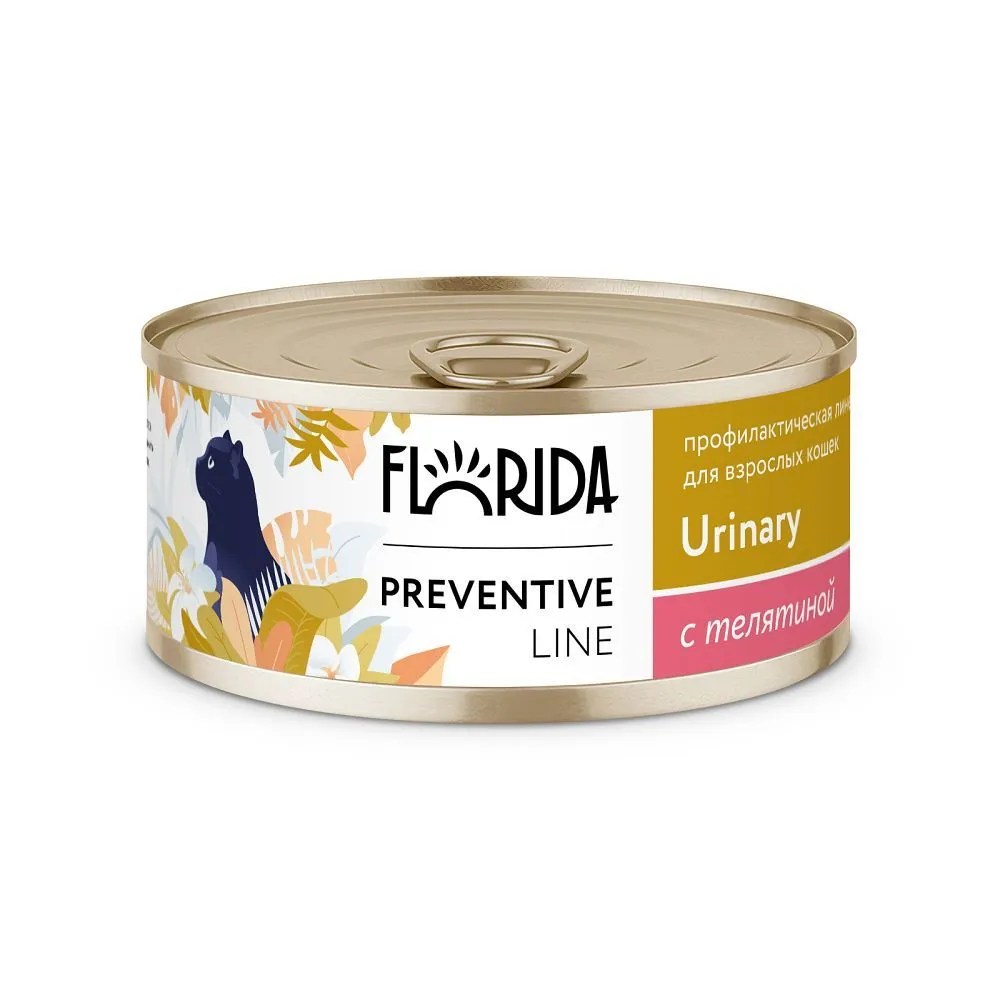 Florida Preventive Line Urinary Телятина консервы для кошек 100 г