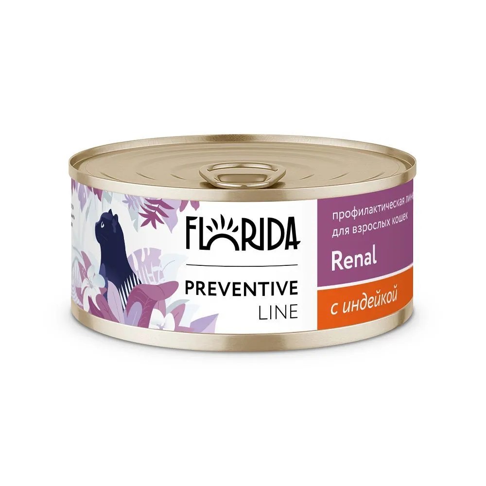Florida Preventive Line Renal Индейка консервы для кошек 100 г
