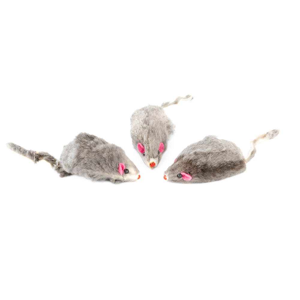 Мышь Triol серая для кошек 70-75 мм (3 шт) 2