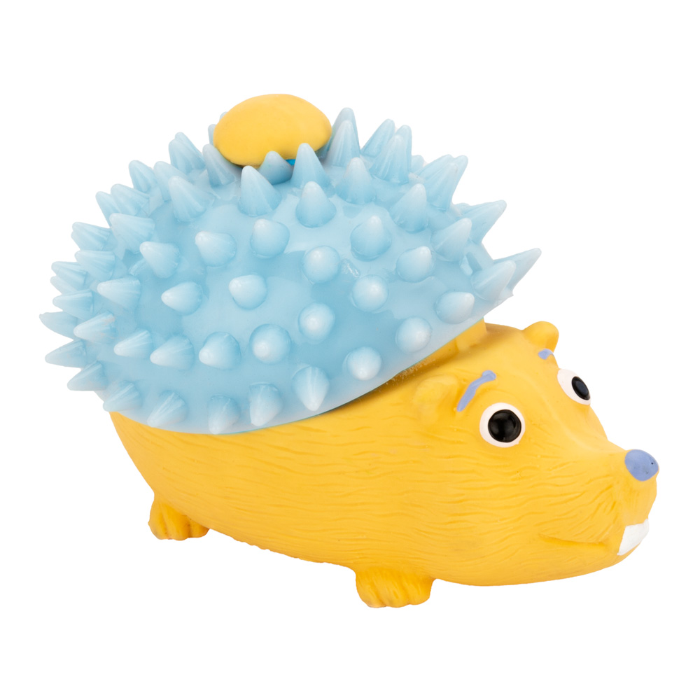 Игрушка ZooOne Ёжик в шапке латекс для собак 10 см