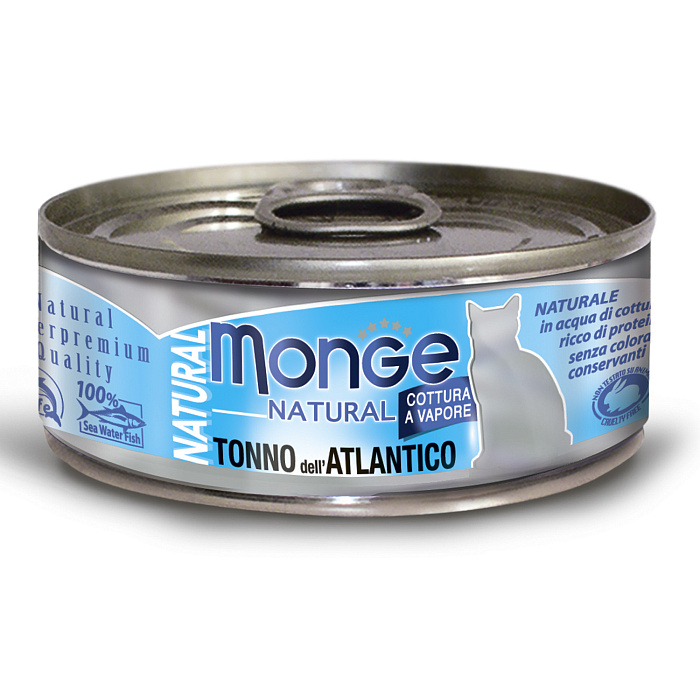 Monge Cat Natural Атлантический тунец консервы для кошек 80 г 1