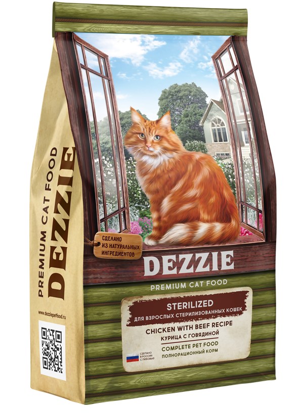 Dezzie Sterilized Курица/Говядина для кошек