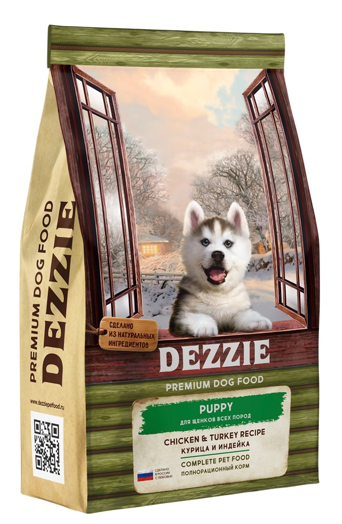 Dezzie Puppy Курица/Индейка для собак 1