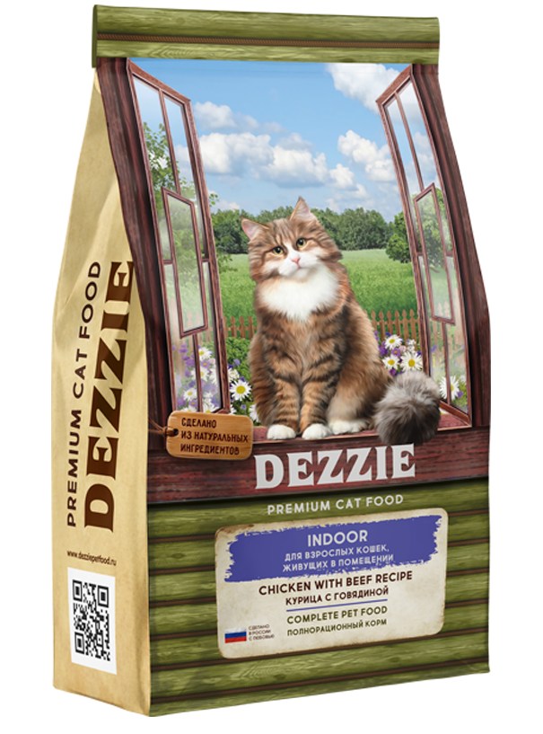 Dezzie Indoor Курица/Говядина для кошек
