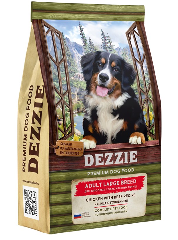 Dezzie Large Breed Adult Курица/Говядина для собак