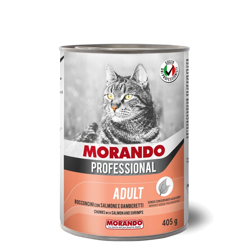 Morando Professional Лосось/Креветки кусочки конс для кошек 405 г