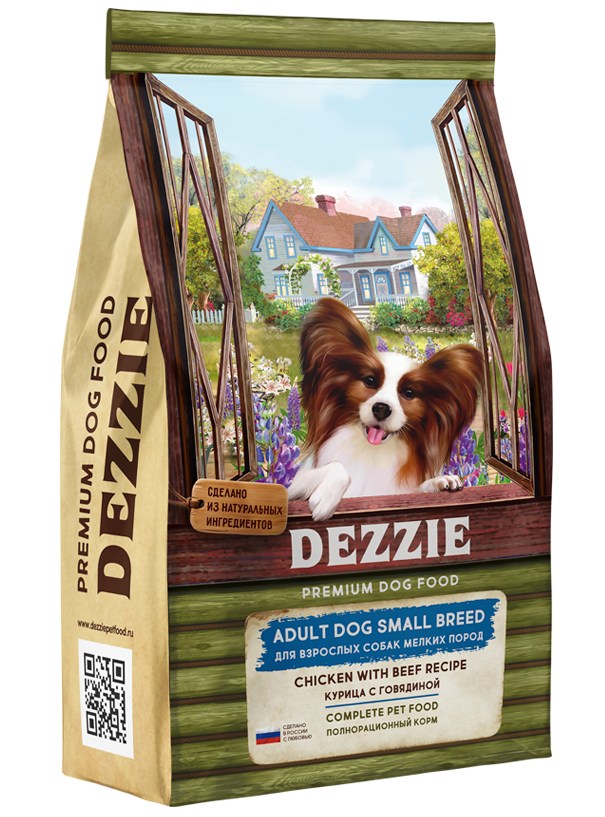 Dezzie Small Breed Adult Курица/Говядина для собак