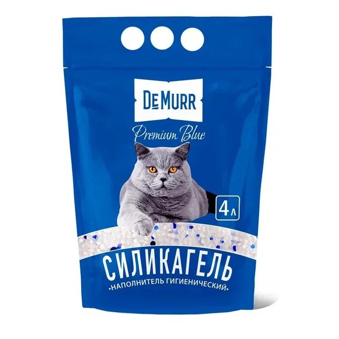 Наполнитель DEMURR BLUE силикагель для кошек