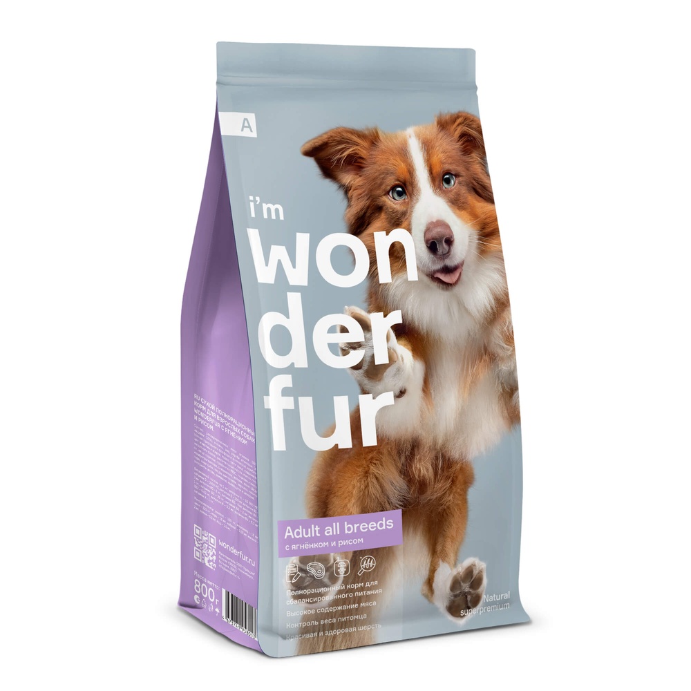 Wonderfur Adult All breeds Ягненок/рис для собак
