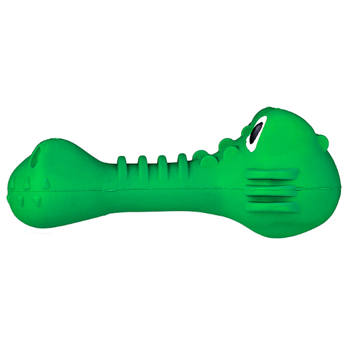 Игрушка Mr. Kranch Крокодил с пищалкой с ароматом курицы зеленый для собак 18 см 2