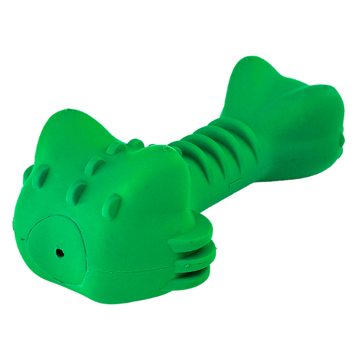 Игрушка Mr. Kranch Крокодил с пищалкой с ароматом курицы зеленый для собак 18 см 3