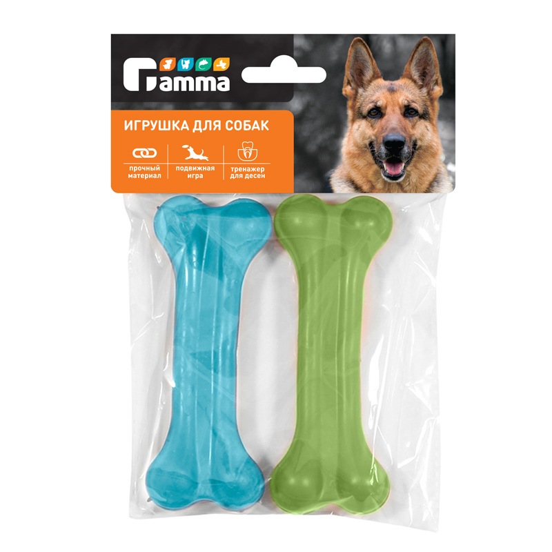 Игрушка Gamma Кость литая №3 13 см для собак 2 шт